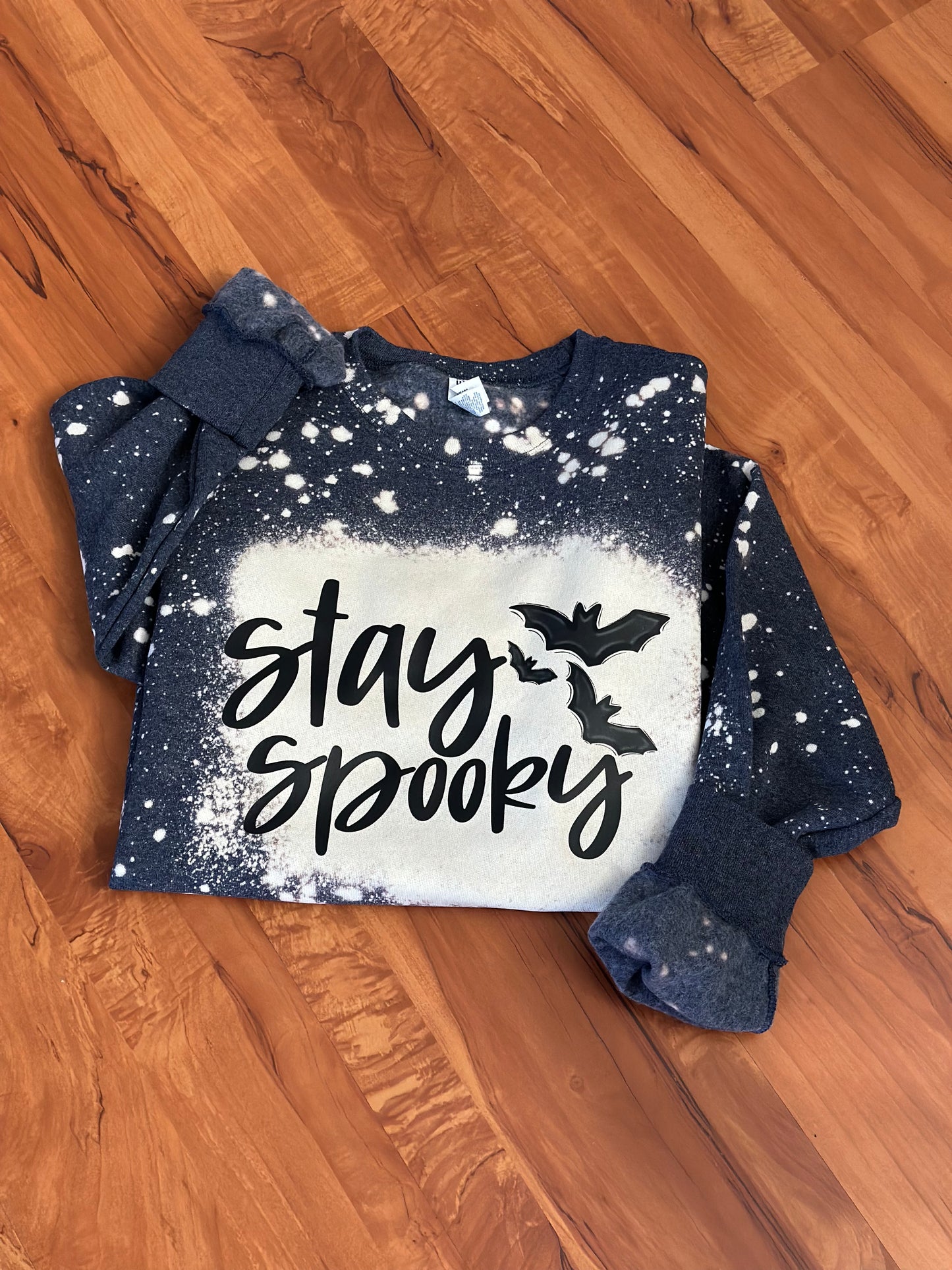 Stay Spooky Graphic Bleachout SweatShirt