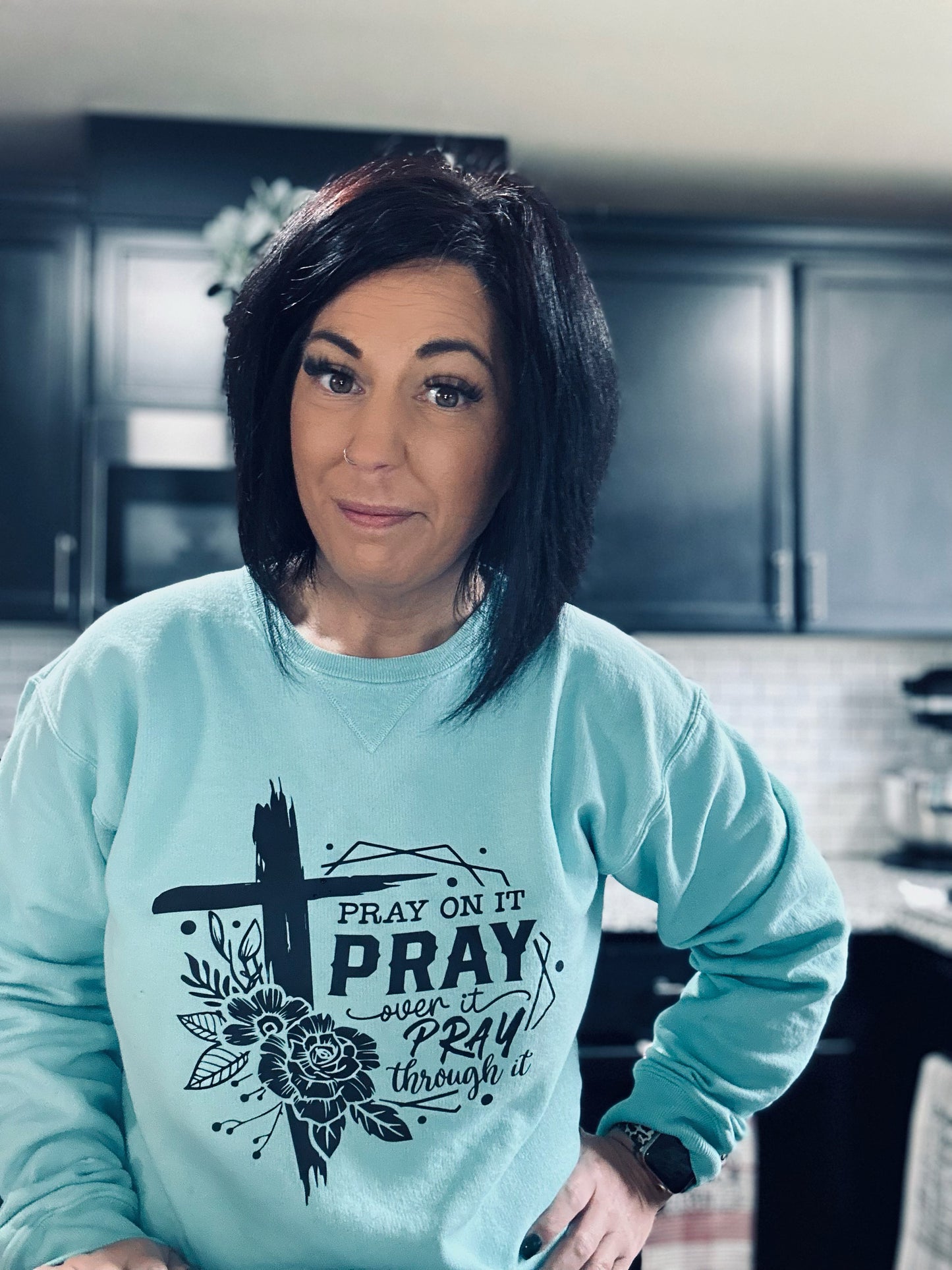 Pray On It Vintage Comfort Wash Sweatshirt