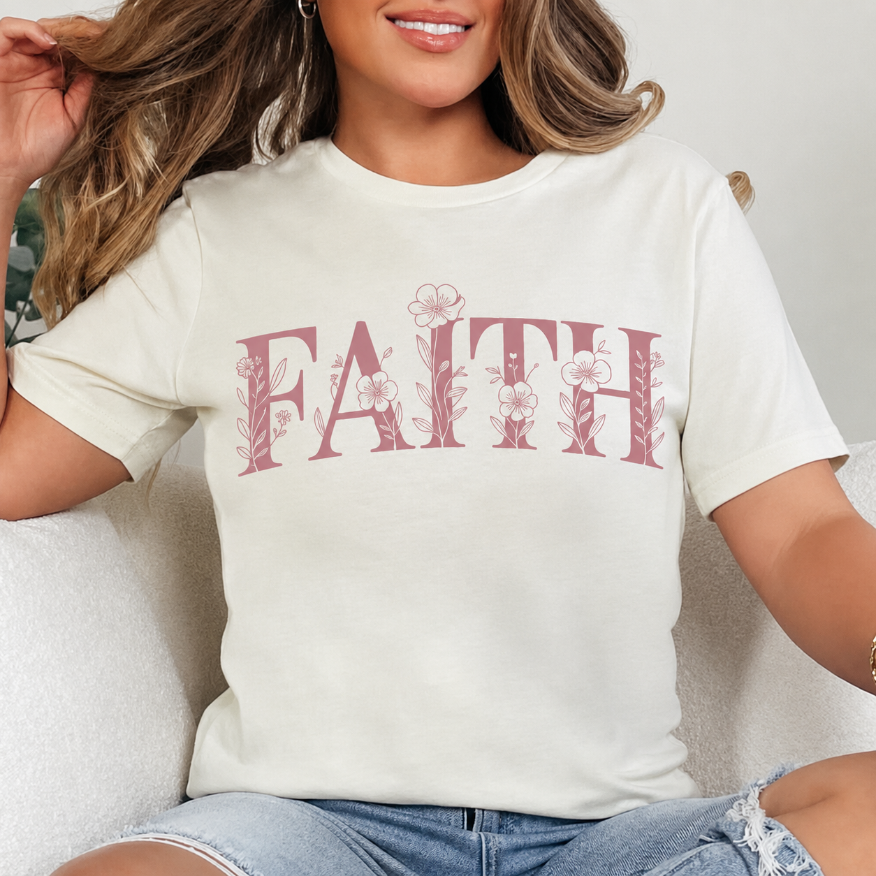 Faith Floral Graphic Shirt