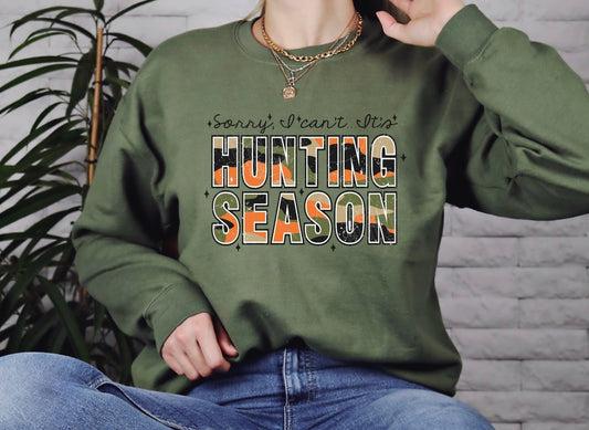 Sorry I Cant Its Hunting Season Graphic Sweater