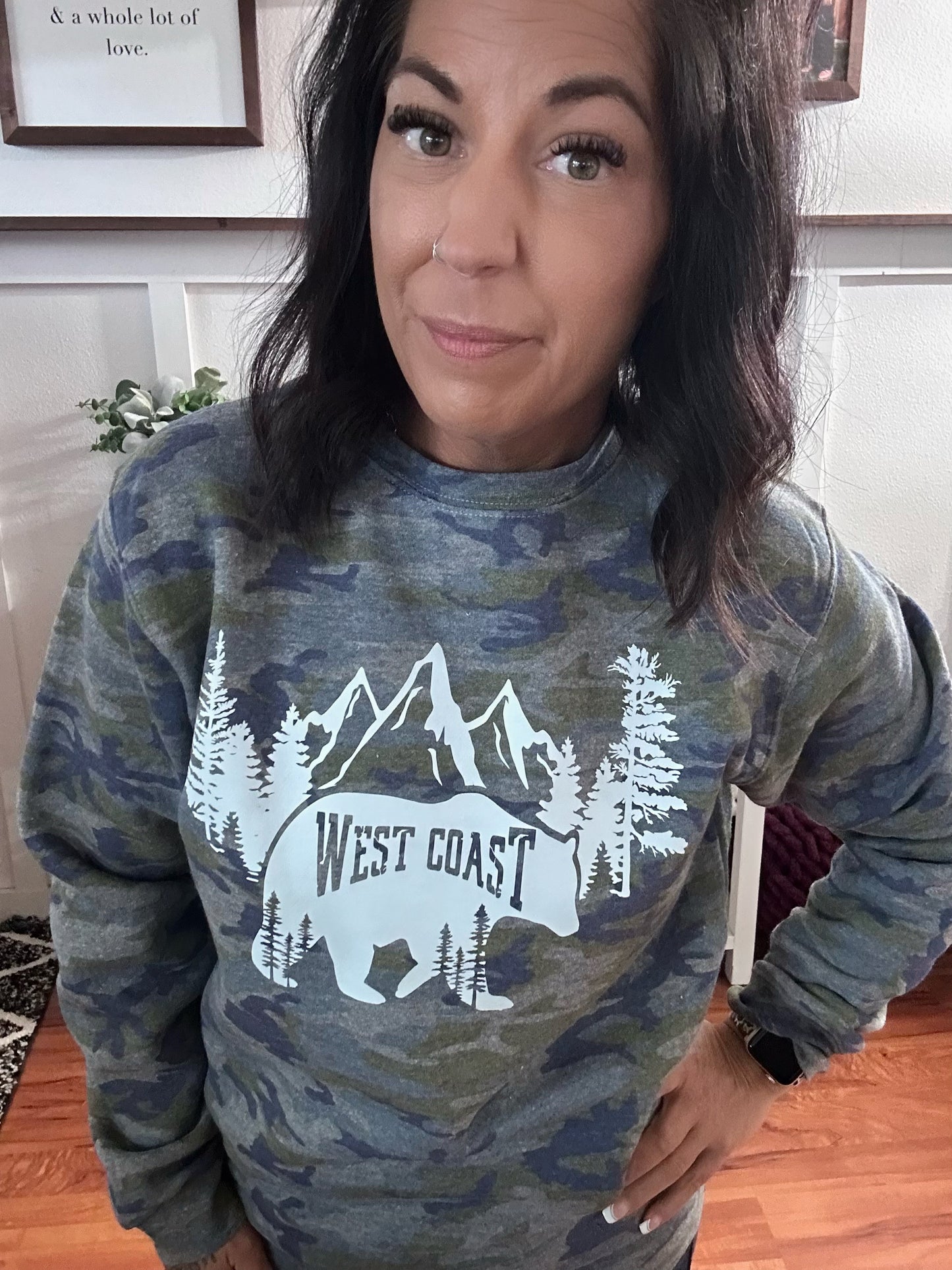 West Coast Vintage Camo Graphic Sweatshirt