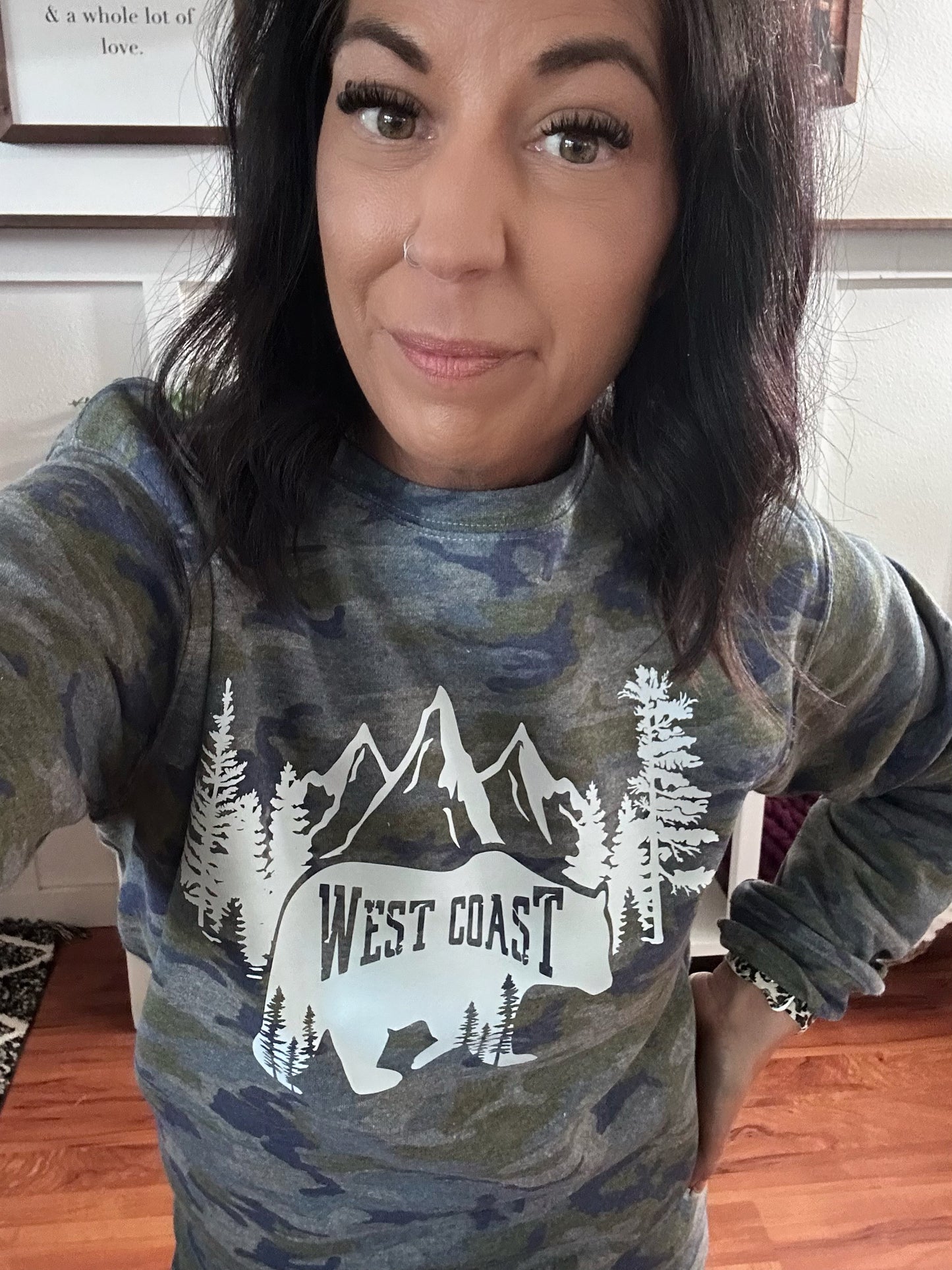 West Coast Vintage Camo Graphic Sweatshirt