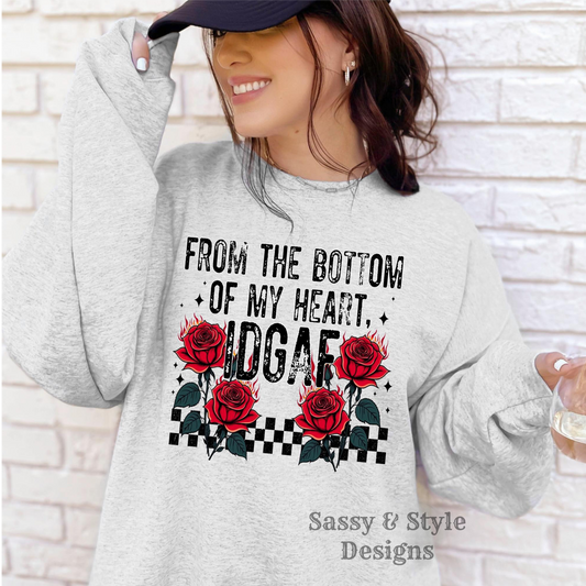 From The Bottom Of My Heart Graphic Sweatshirt