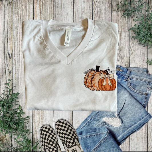 Hey Pumpkin V-Neck T-Shirt