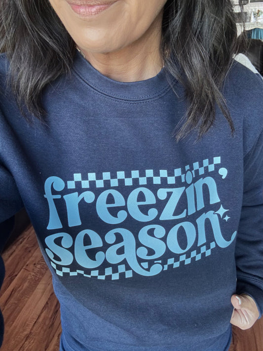 Checkered Freezin Season Graphic Sweatshirt