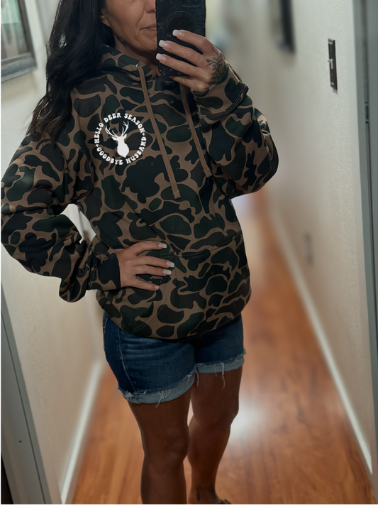 Goodbye Husband Camo Premium Graphic Hoodie