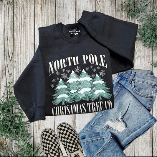 North Pole Graphic Crewneck Sweatshirt