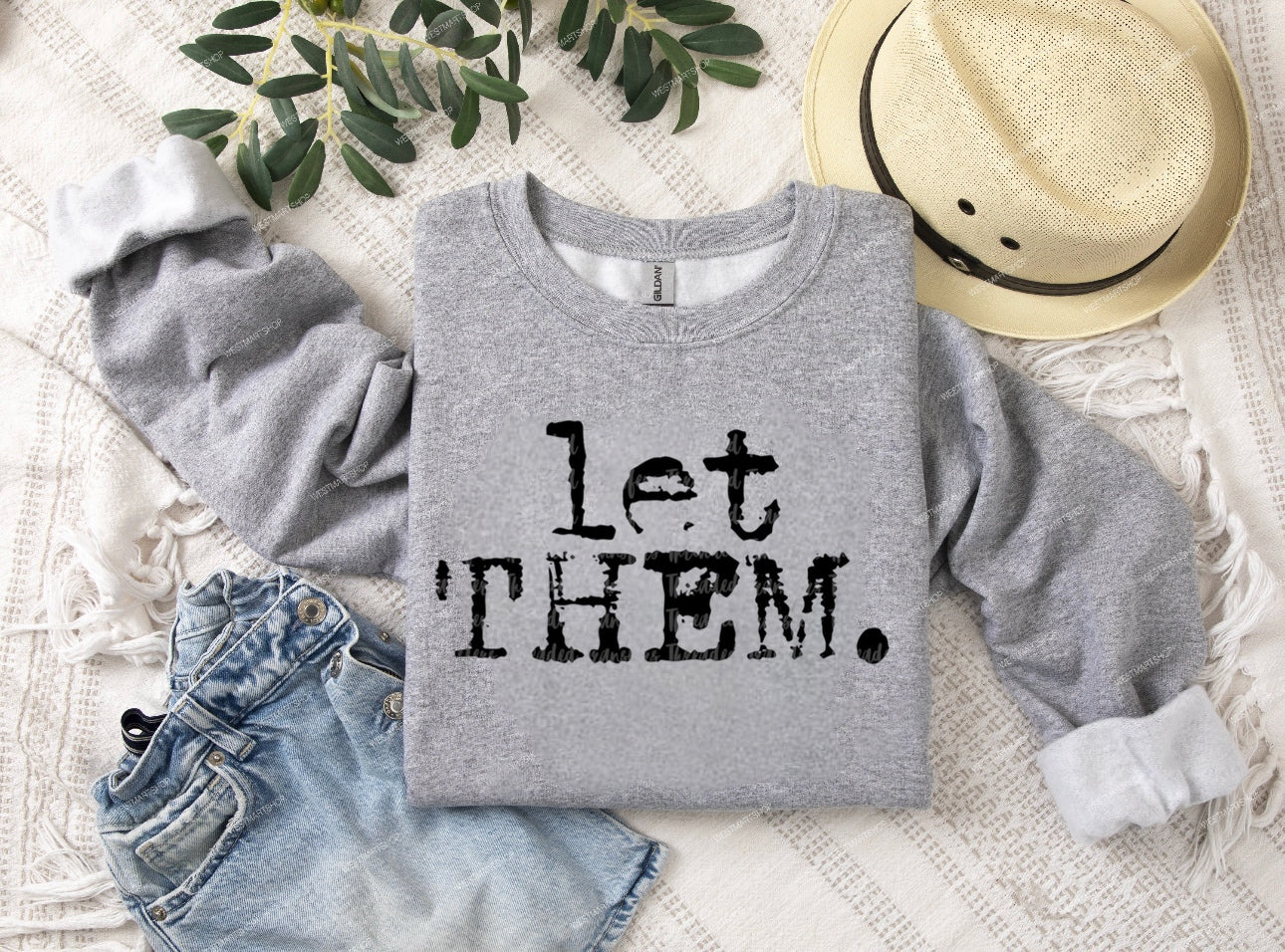 Stamped Wording Graphic Shirt