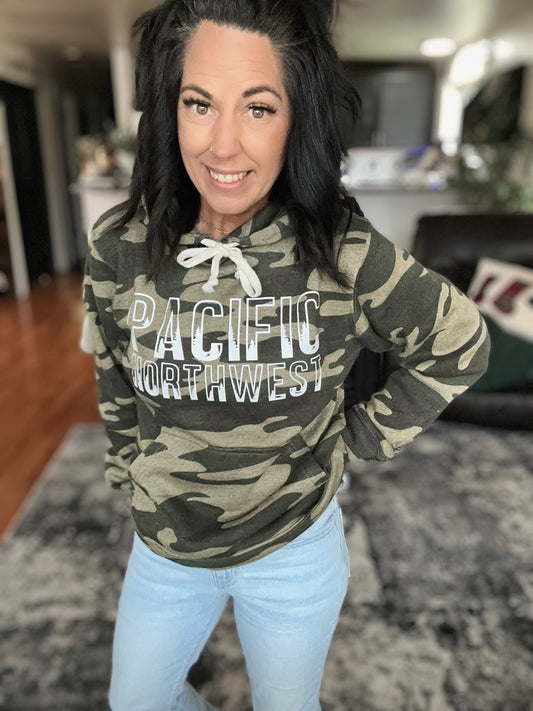 Premium Pacific Northwest Triblend Camo Hoodie