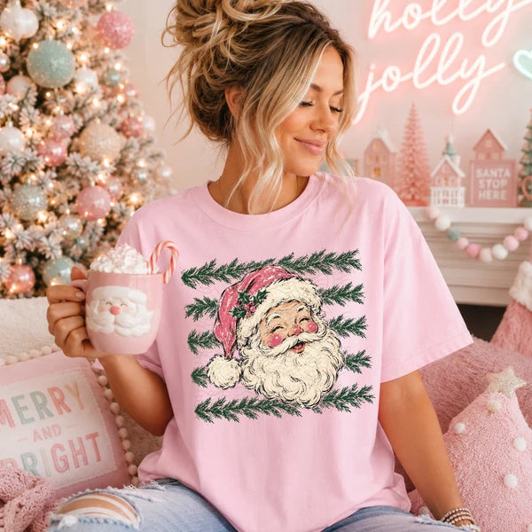 Garland Pink Santa Hat Graphic Shirt