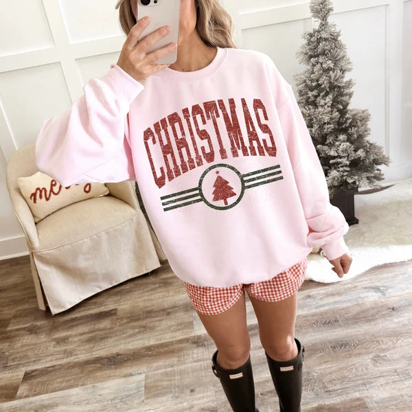 Grunge Christmas Tree Graphic Shirt