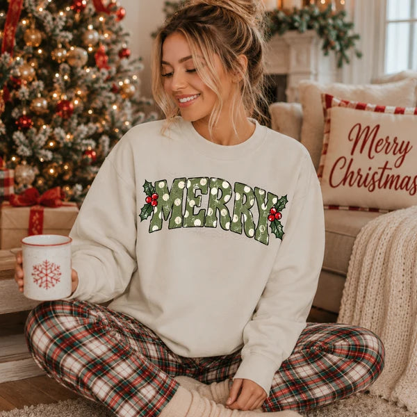 Merry Holly Graphic Shirt