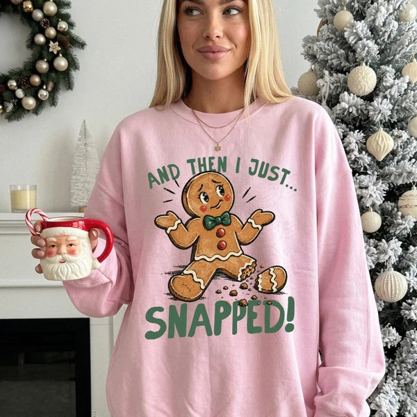 Snapped Gingerbread Man Graphic Shirt